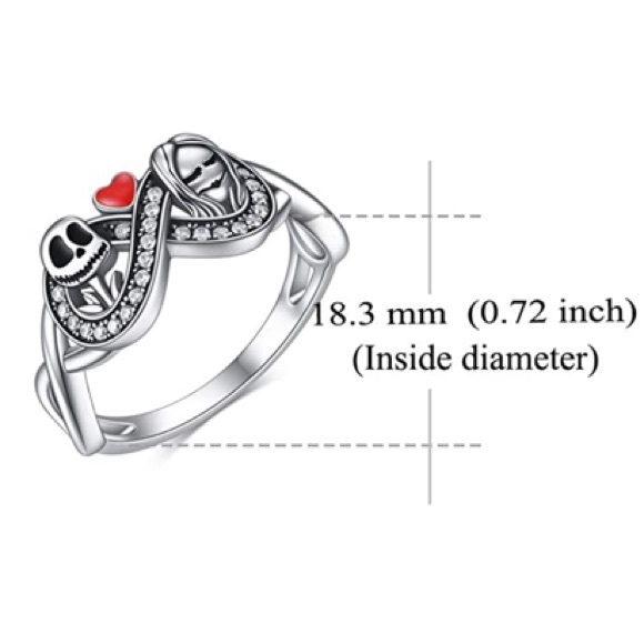 18k Diamond Nightmare Before Christmas Eternity Ring - Picture 5 of 15